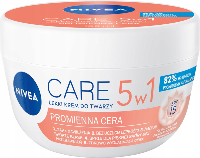 

Lekki krem do twarzy Nivea Care 3w1 Promienna Cera