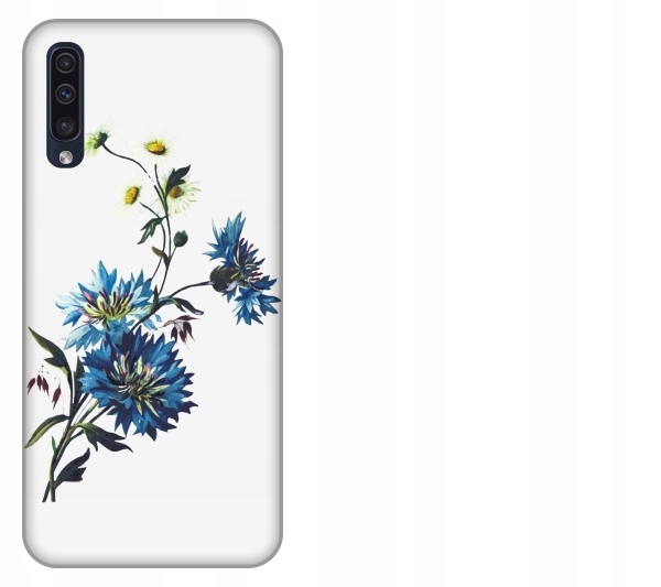 

Etui pokrowiec Samsung Galaxy A50 Kwiat niebieski