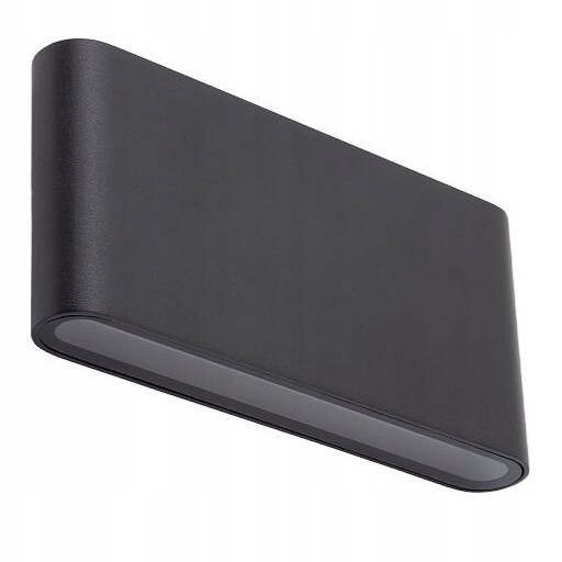 Nástenné svietidlo, vonkajšia nástenná lampa čierna Led IP54 na balkónovú terasu Semi