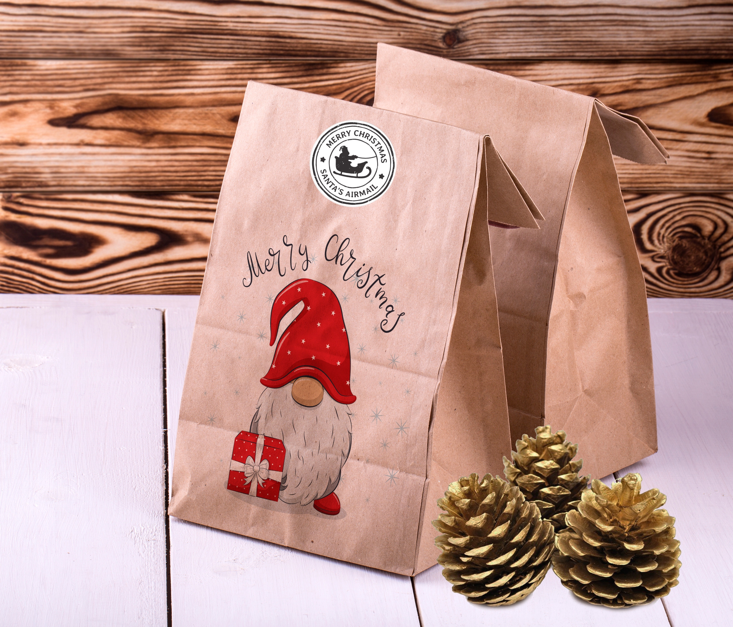 Naklejki ŚWIĘTA WESOŁYCH na prezent święta NOWE Marka inna