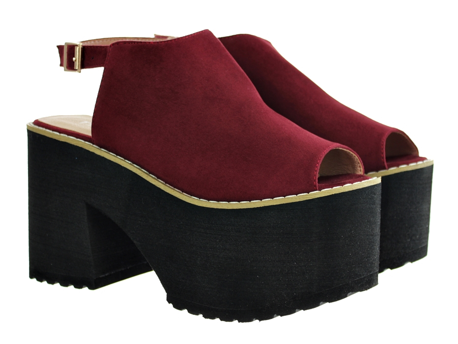 

Sandały Buty Bordowe Platforma Lekkie 5988 roz. 36