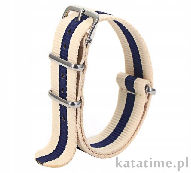 PASEK DO ZEGARKA typu NATO 20 mm wodoodporny, VEGE nylonowy jednoczęściowy