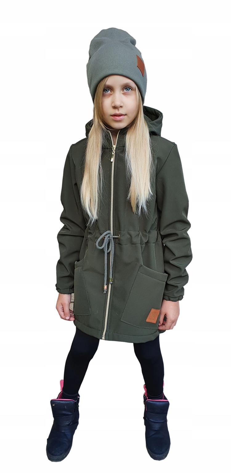

Kurtka softshell dziewczęca Khaki 110 116