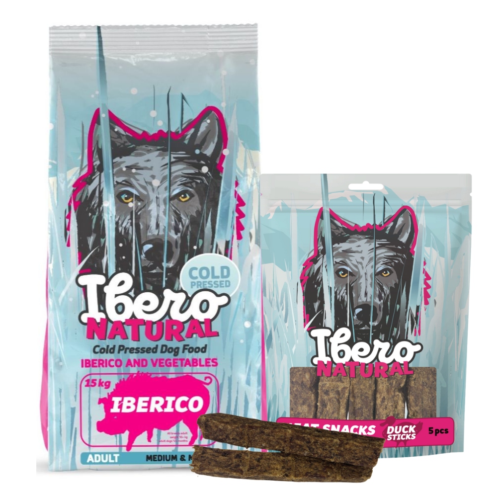 Levně Balíček Ibero Cold Press Iberico Masová pamlsek s kolagenem pro psy