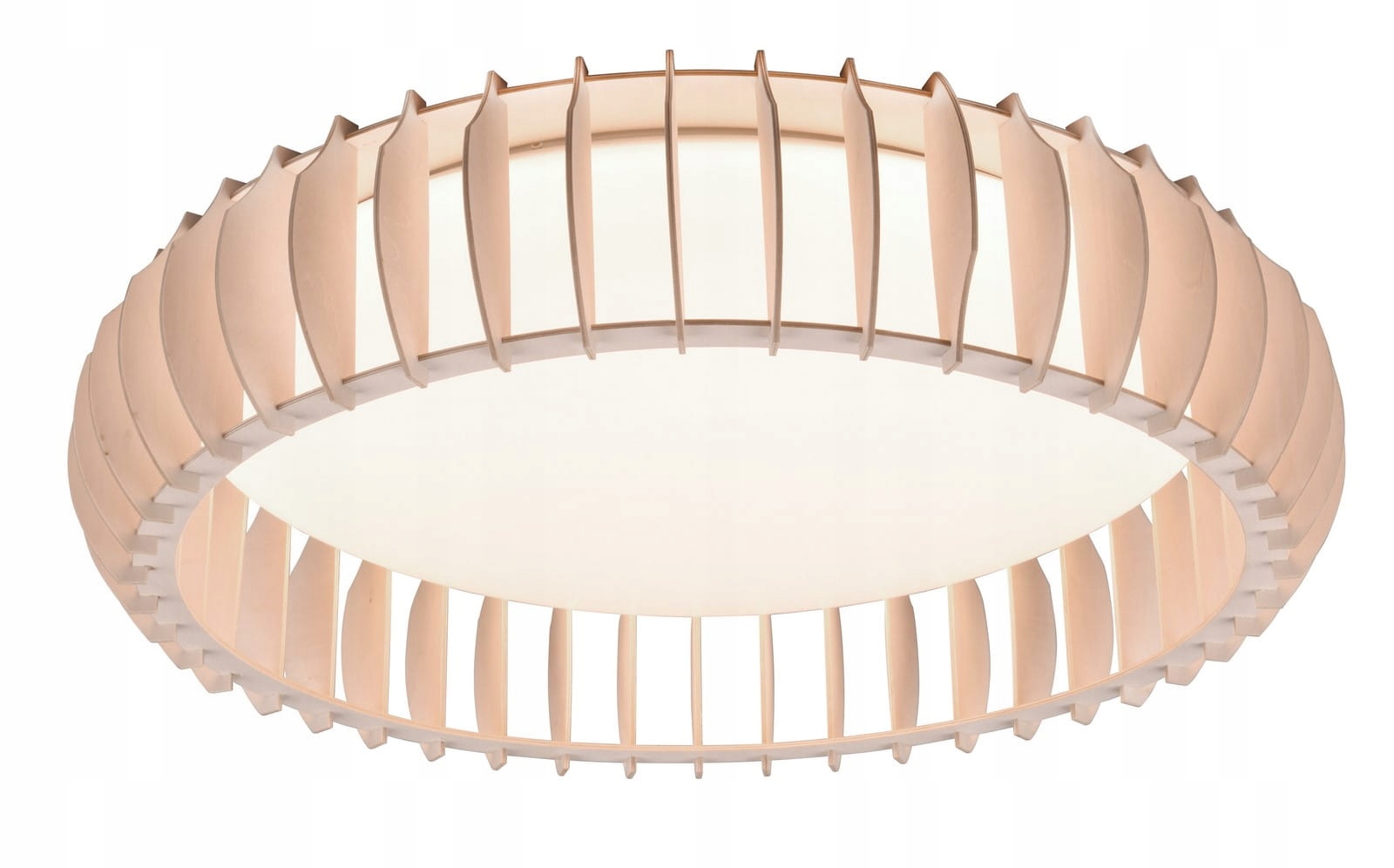 Stropná lampa stropné svietidlo Led s tienidlom z dreva, hnedá, Rl