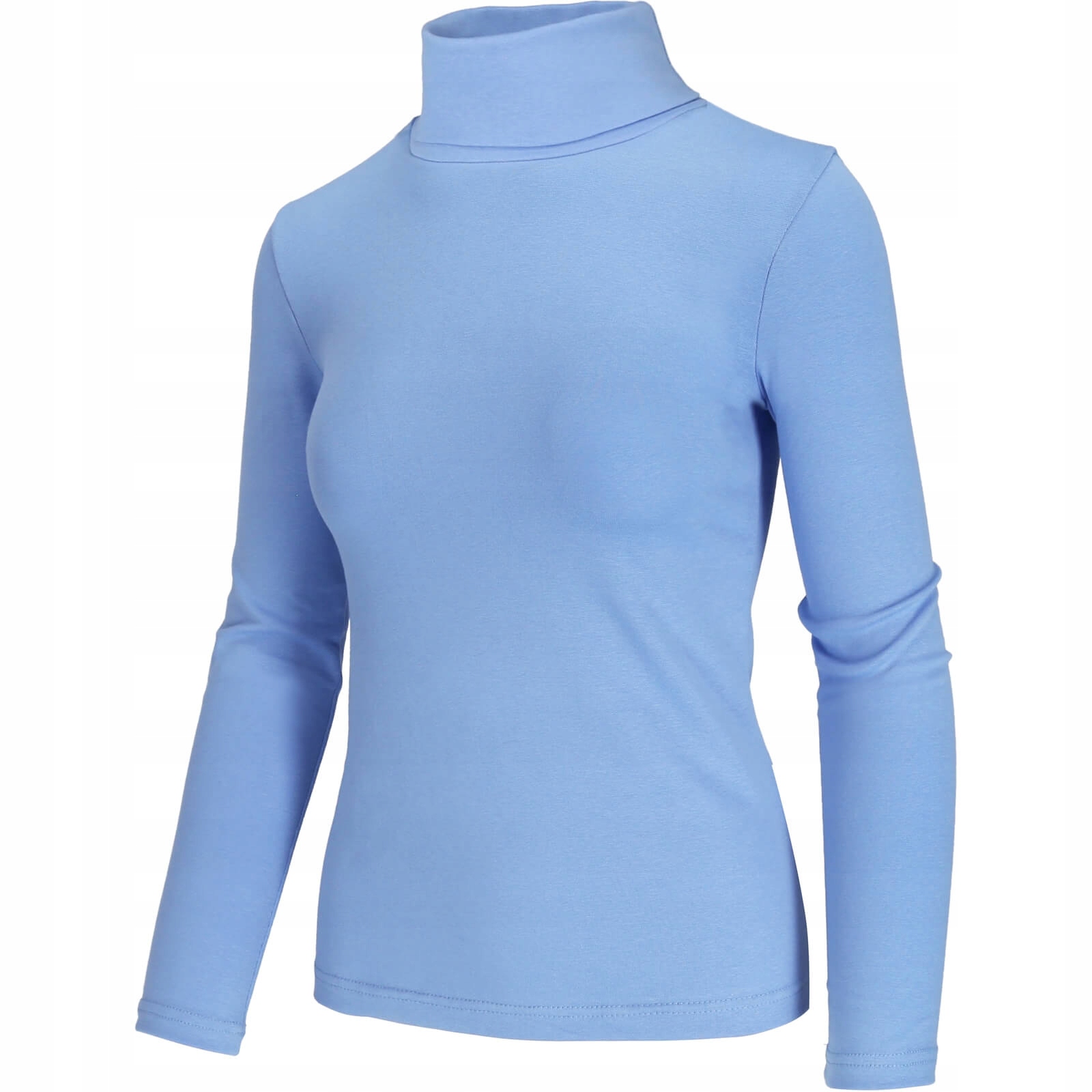 Golf Damski Cienki Elastyczny Sweter błękit XS