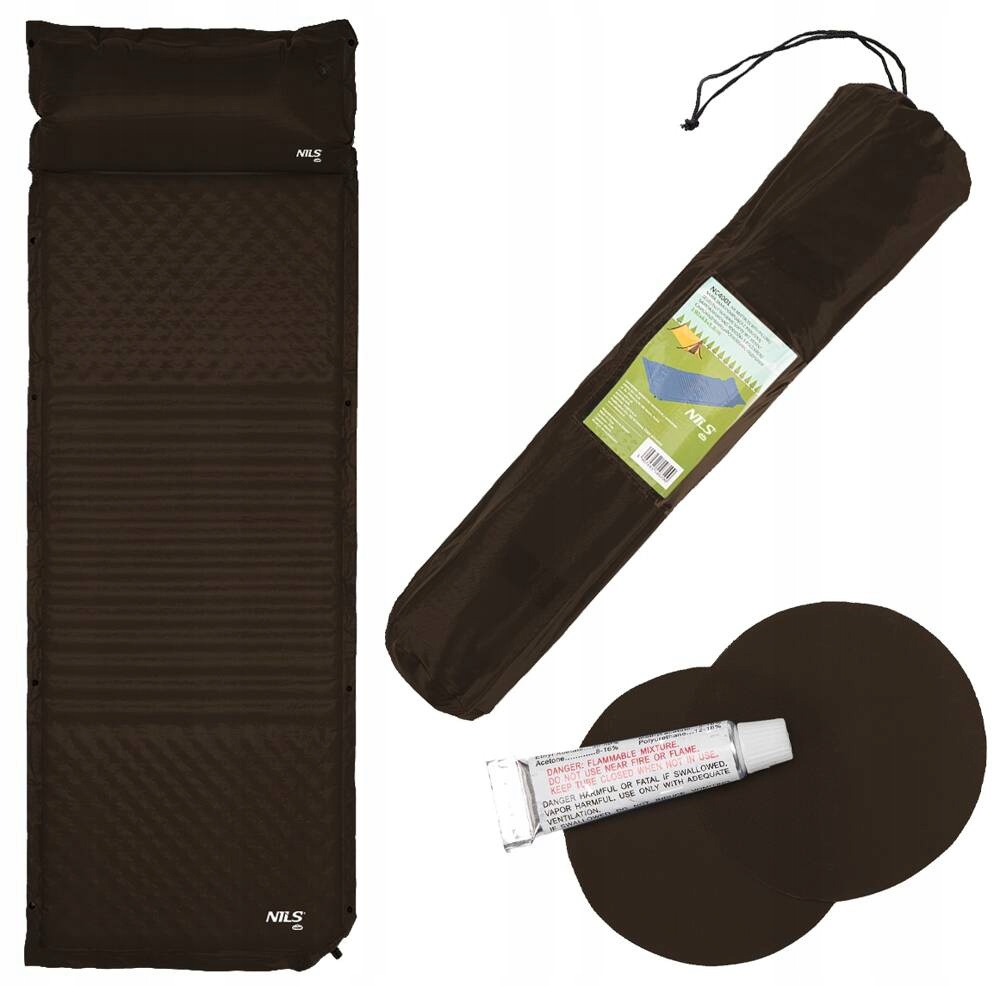 Mata Samopompująca Materac Turystyczna Kempingowa Z Poduszką Pokrowiec