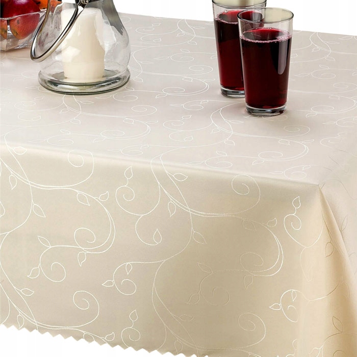 Obrus plamoodporny Mela ecru 140x240 cm