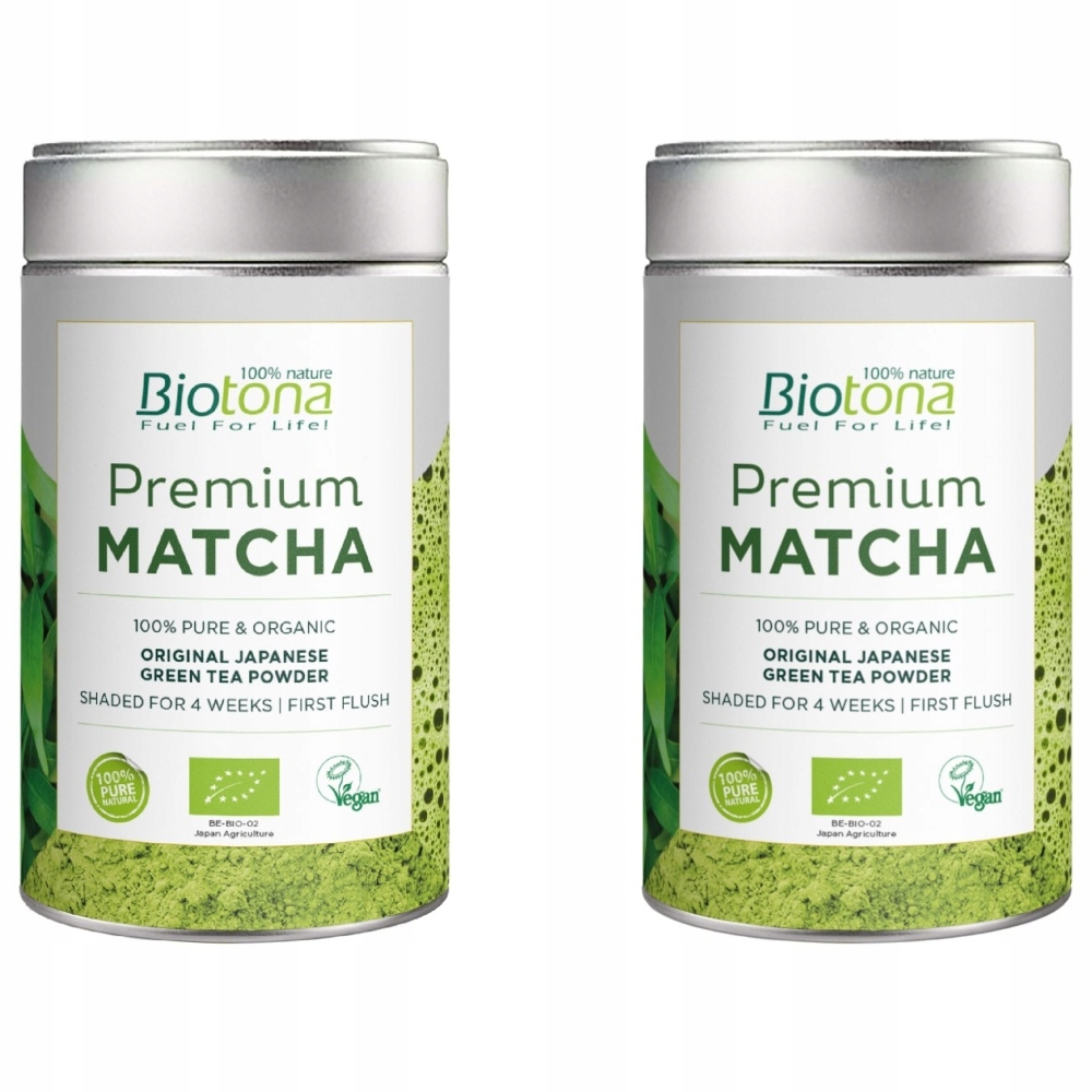 2x Herbata Zielona Matcha Japońska Premium Bio 80 g Biotona