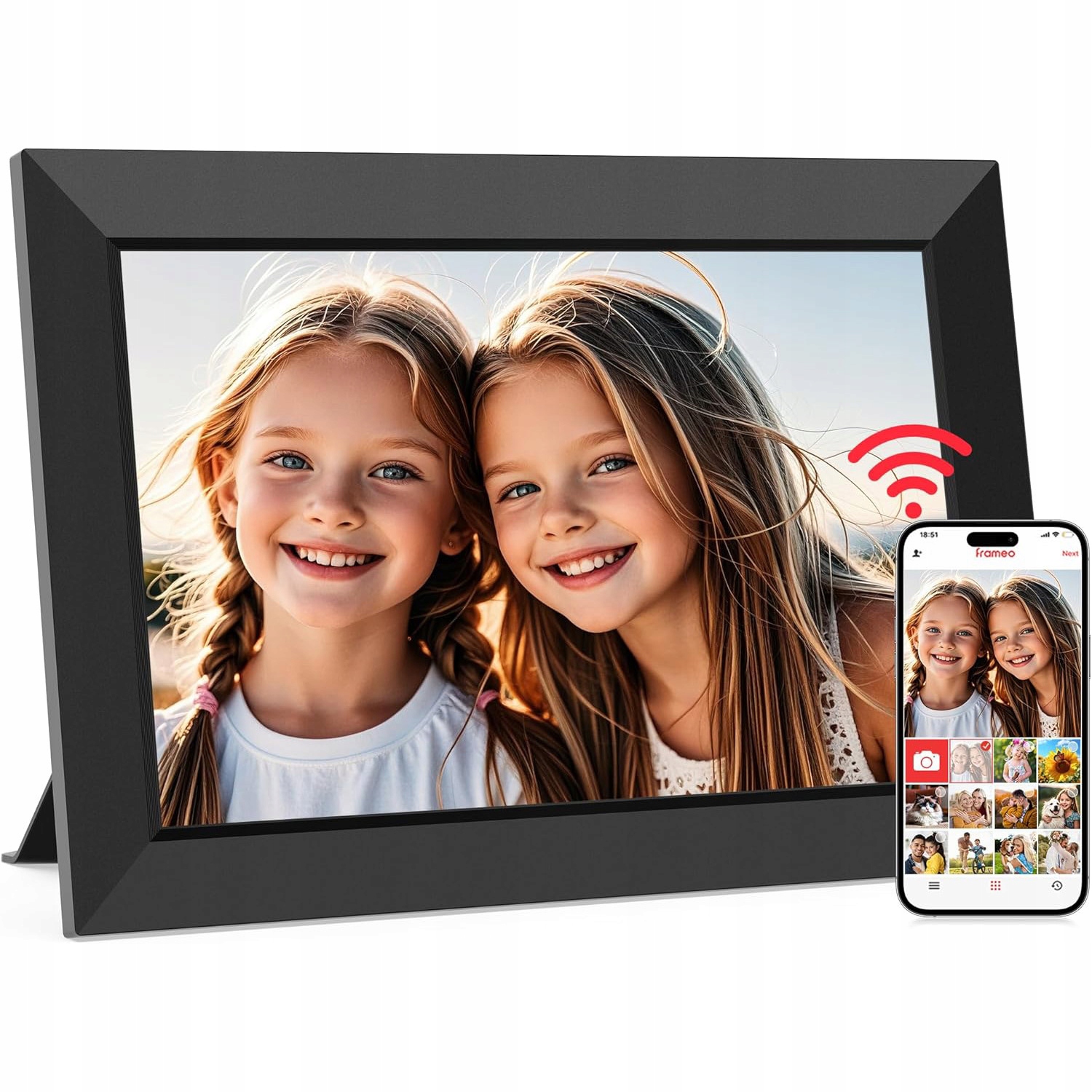 Rámeček Fotorámeček Velký 10.1 Palců Frameo Dotykový 32GB Wifi