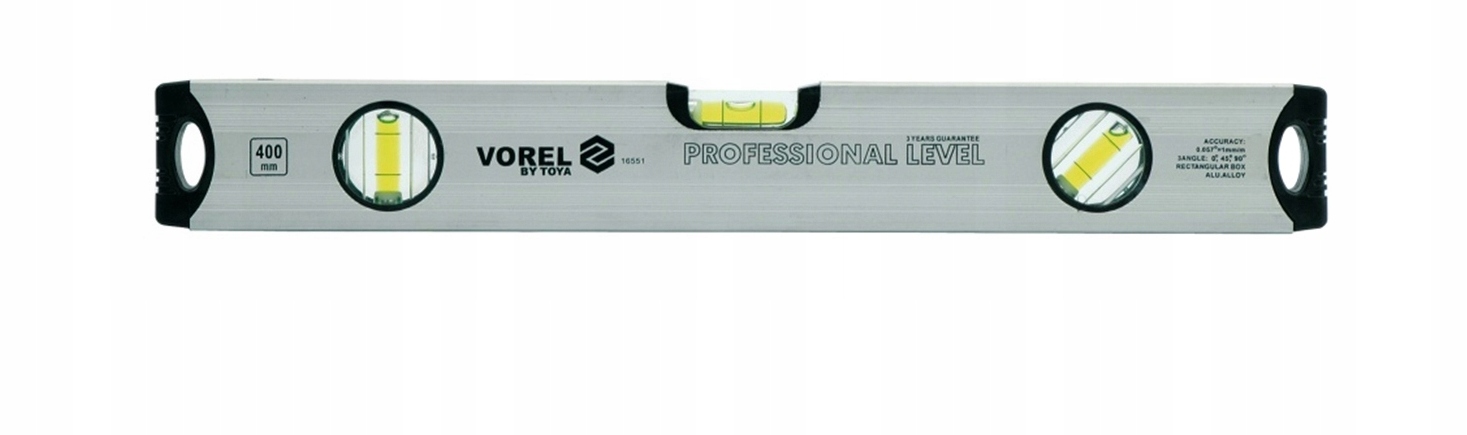 

Poziomica 600MM 3-LIBELKI Profil Aluminium Vorel