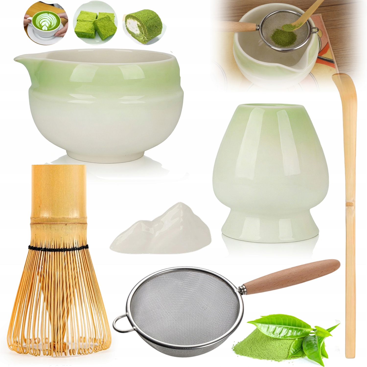 Sada Matcha – Startovací Sada S Míchadlem A Miskou – Sada 7 Ks