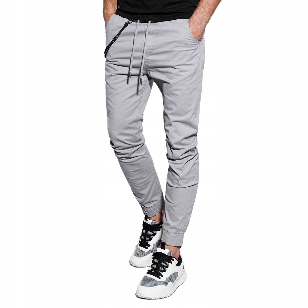 

Spodnie męskie joggery P908 jasnoszare XXL