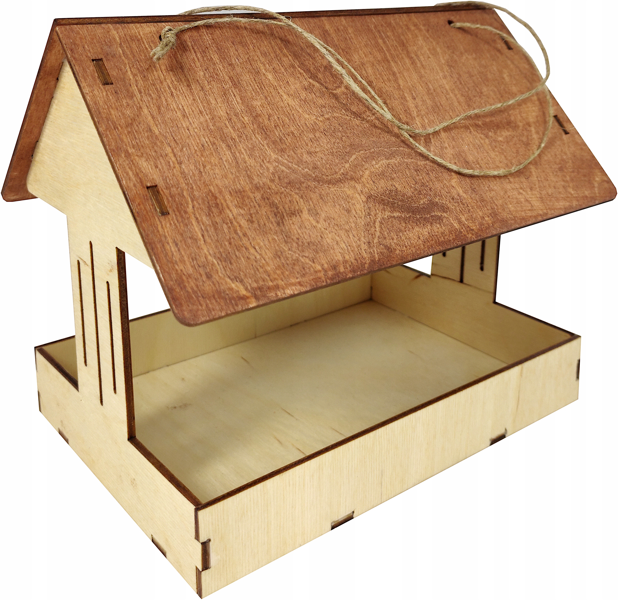 

Drewniany Karmnik Dla Ptaków Lakierowany Mały