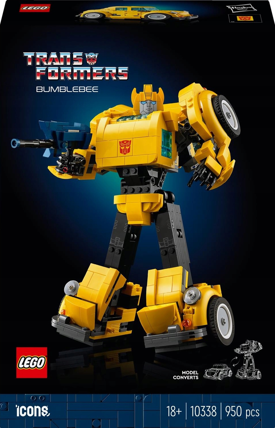 Sada Kostek Puzzle pro děti stavebnice Lego Icons Bumblebee Auto Robot