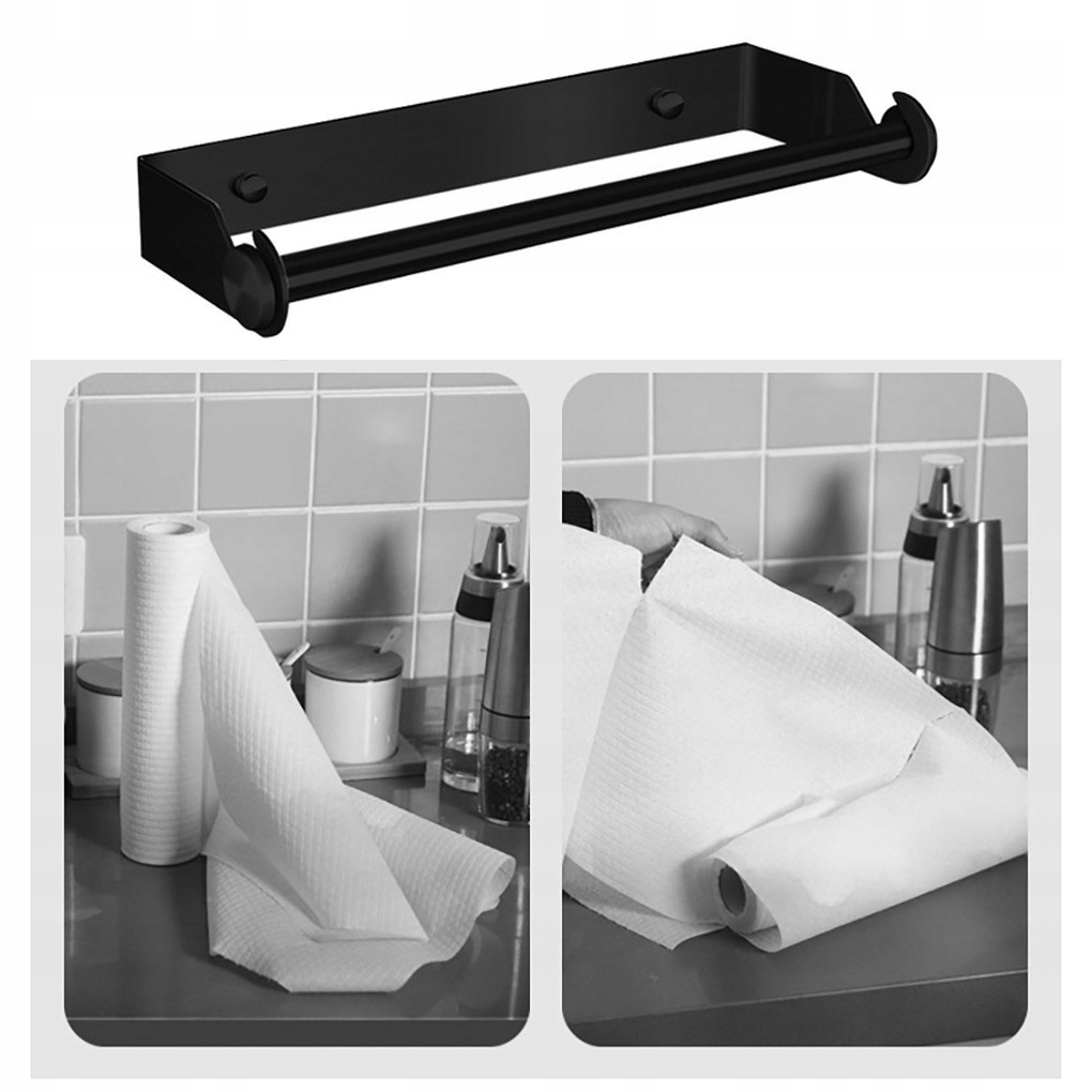 UCHWYT WIESZAK NA RĘCZNIK PAPIEROWY KUCHENNY CZARNY MAT Rodzaj uchwyt