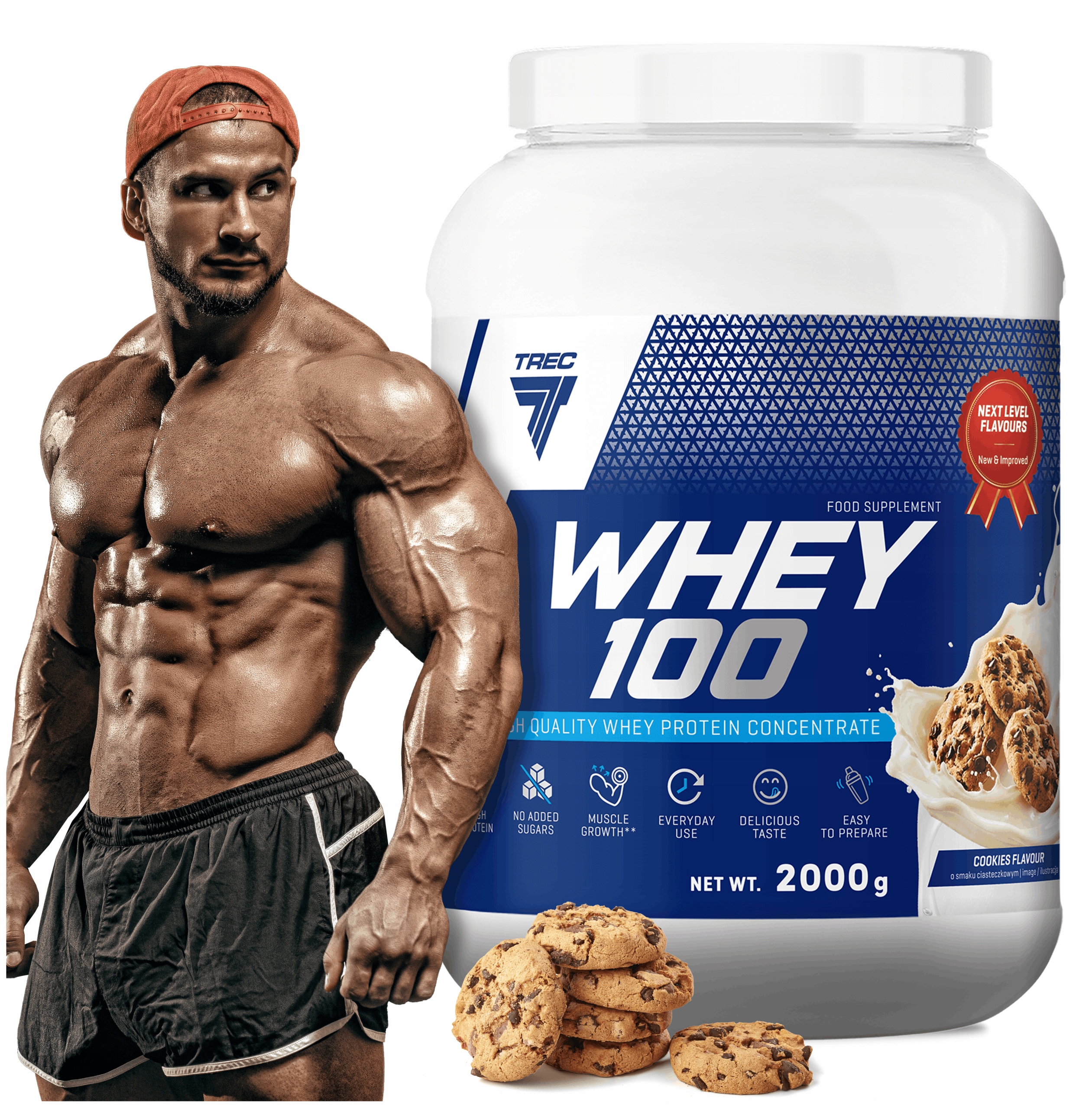 Lahodné Wpc Syrovátkové Bílkoviny Trec Whey 100 2000g Proteiny Svaly Na Hmotu