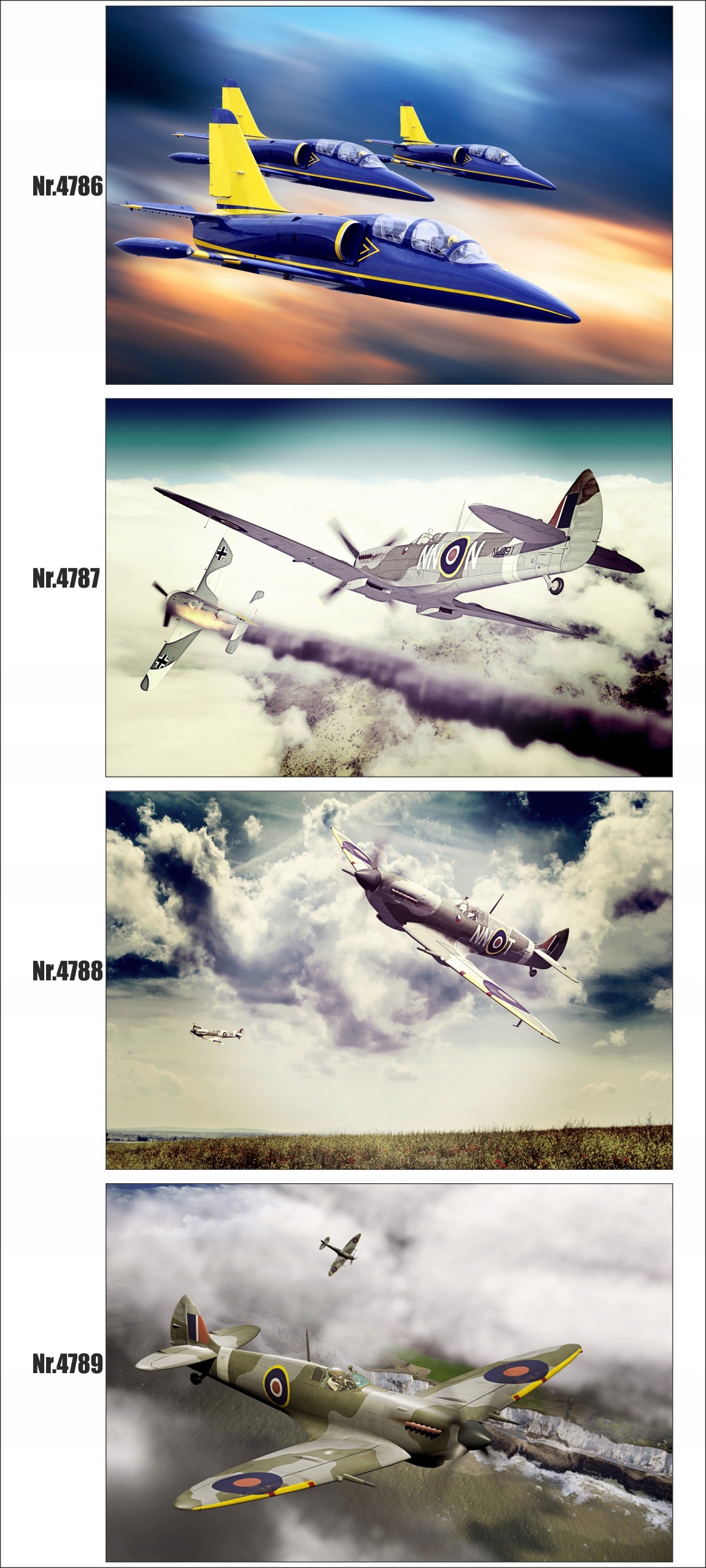 plakat samolot, samoloty, myśliwce, 70x50cm Marka Deco-Wall