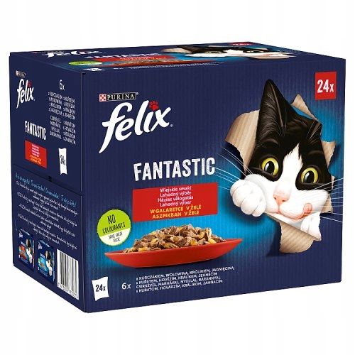 Felix Fantastic Mokra Karma Dla Kotów MIX SMAKÓW MEGA PAKIET EAN (GTIN) 7613039733035