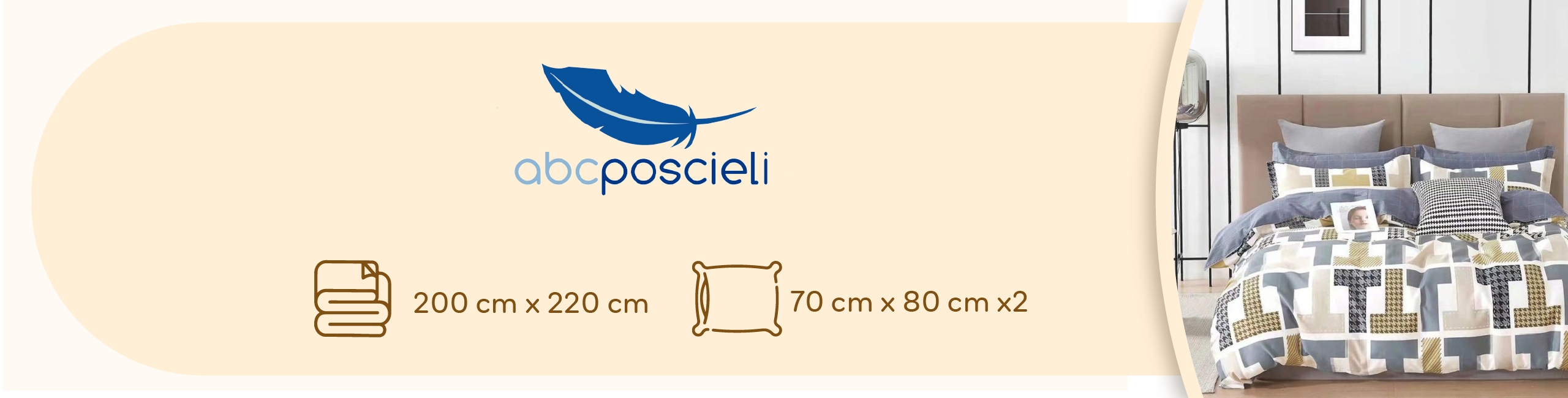 KOMPLET POŚCIELI 200x220 DWUSTRONNA ZESTAW BAWEŁNA DUŻO WZORÓW LUPE Wymiary poduszki 70x80cm