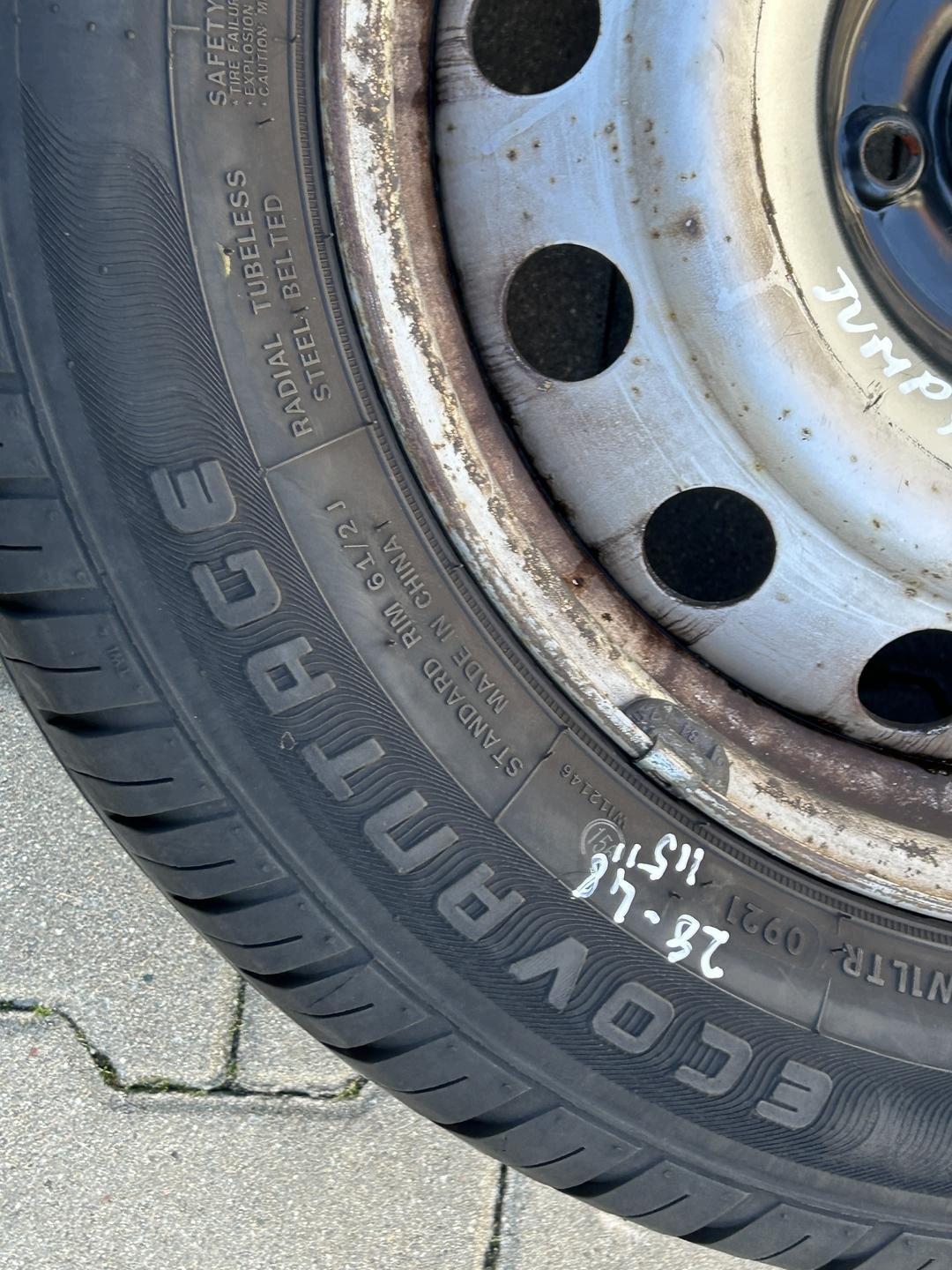 wheel spare spare spare tyre 16 JUMPY EXPERT SCUDO II 2007-2016