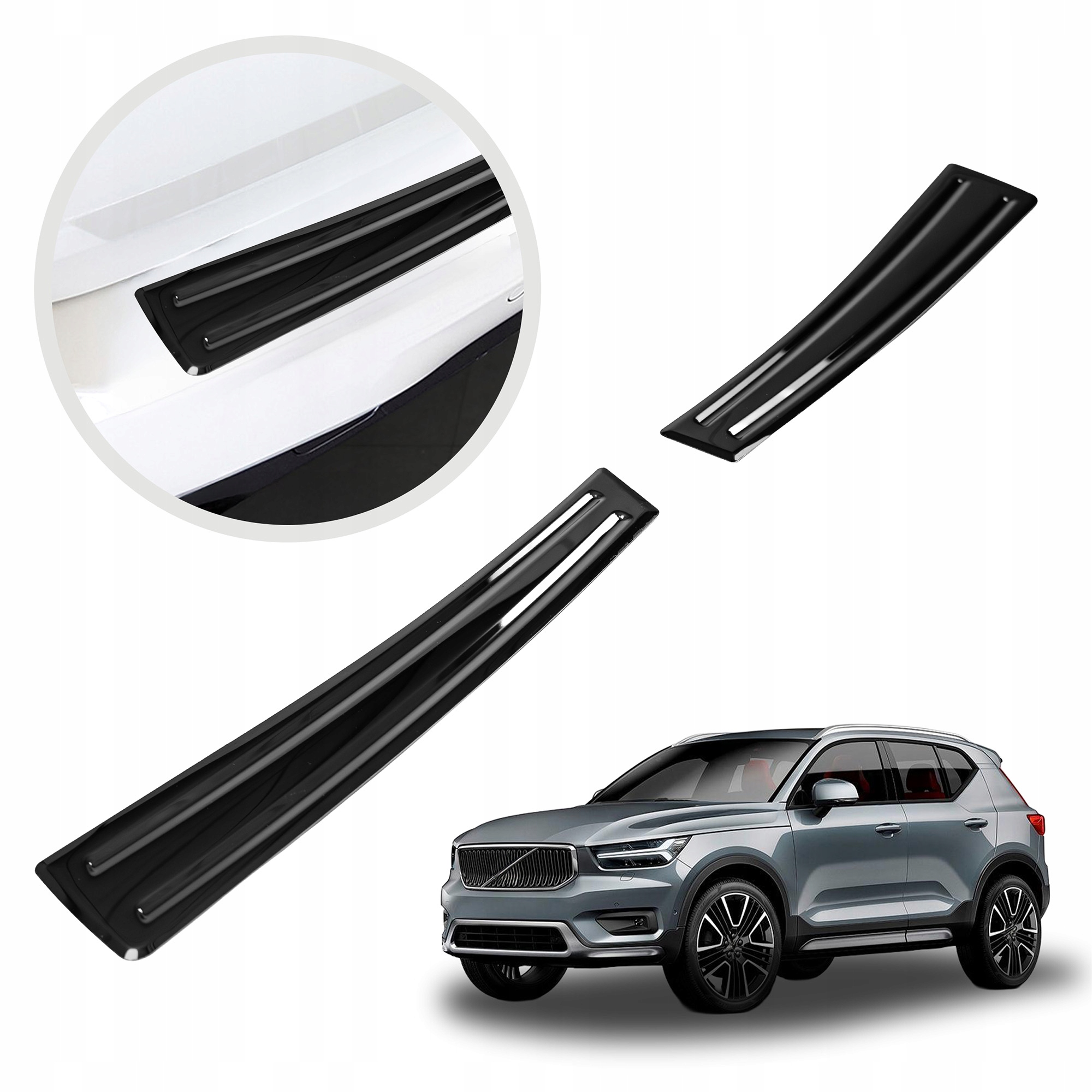 Ochranná lišta na zadný nárazník pre Volvo XC40 I 2018- oceľ