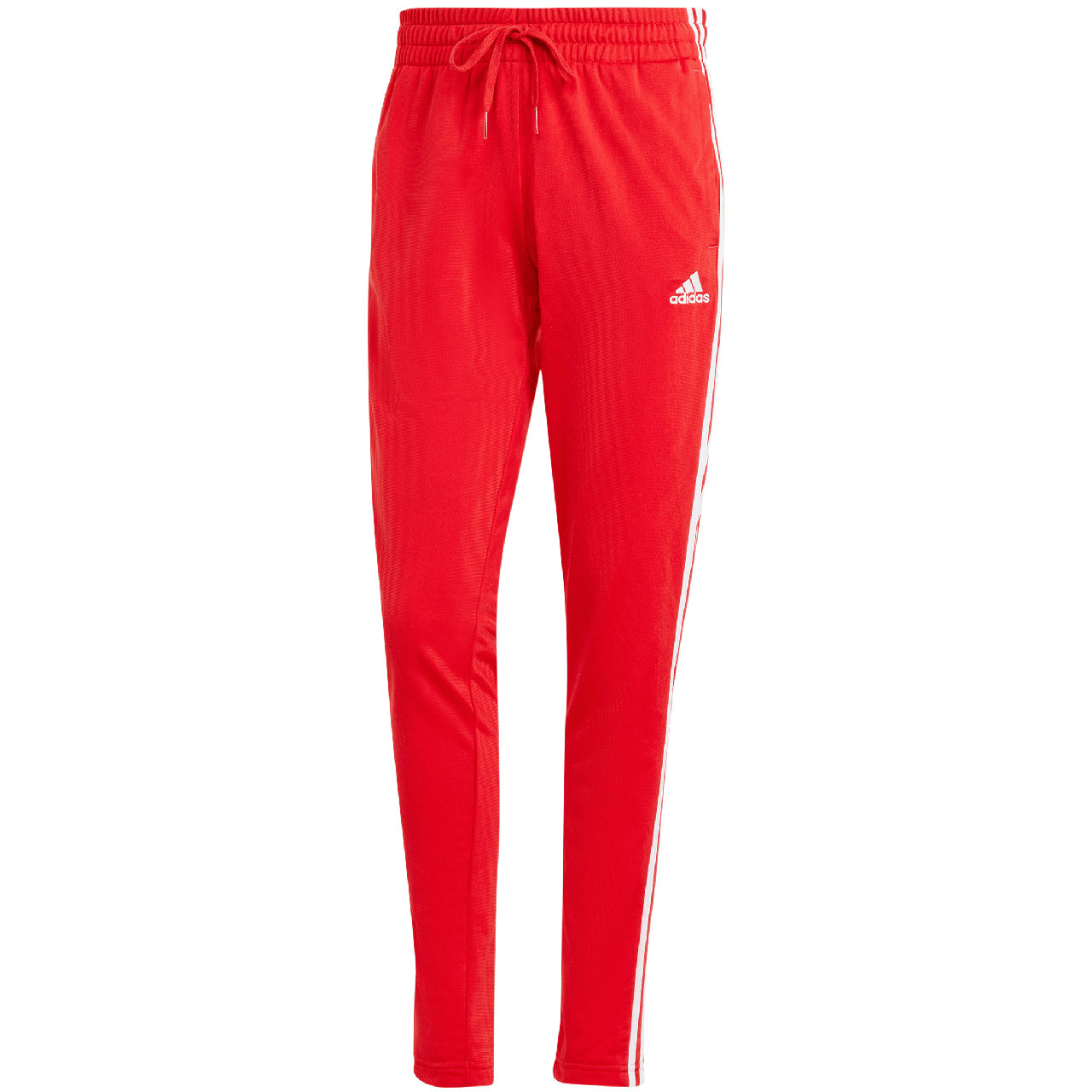 Nohavice Adidas Essentials 3-Stripes červené IJ8784 VEĽ. L