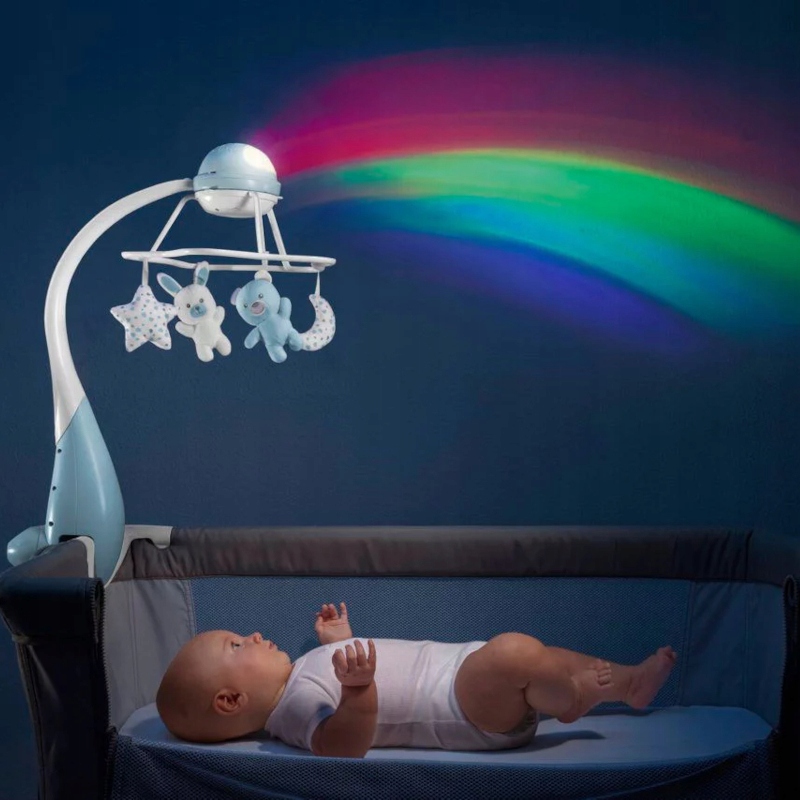 CHICCO FIRST DREAMS KARUZELA RAINBOW 3W1 NIEBIESKA Płeć dziewczynki