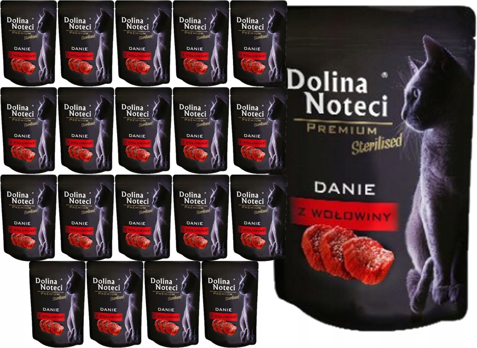 Levně Vlhké krmivo Kočka Dolina Noteci Sterilised Pokrm Z Hovězího Masa 20x85 g hovězí maso