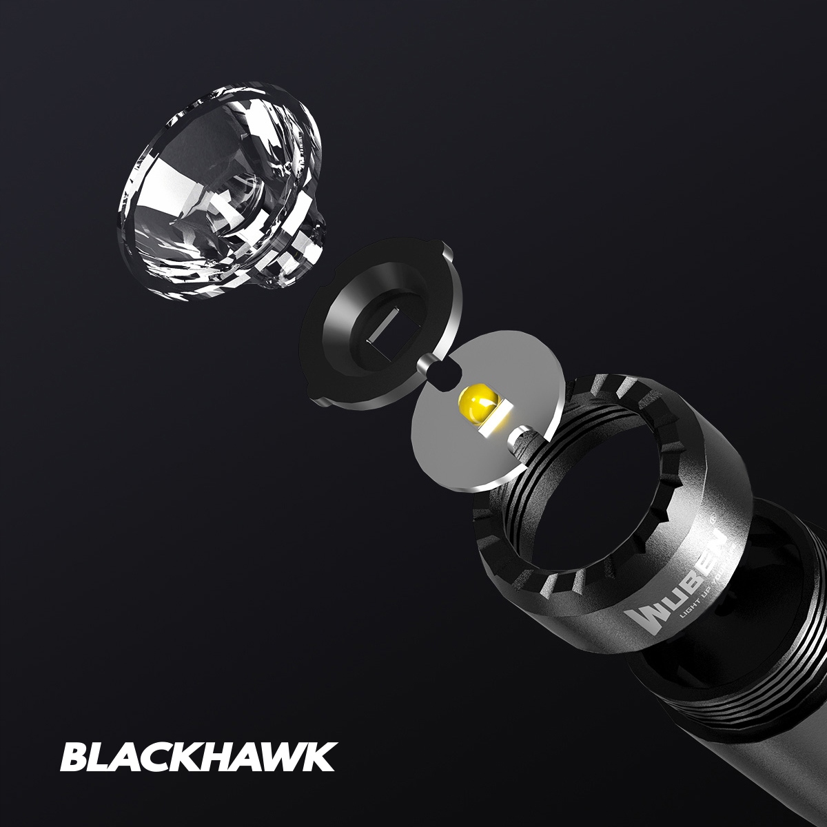 LATARKA TAKTYCZNA BLACKHAWK WODOODPORNA MOCNA 1200lm LED USB Długość 12.1 cm