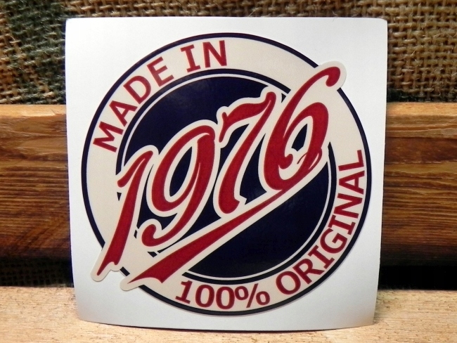 Made In 100% Original Naklejka Wybierz Swój Rocznik 1976