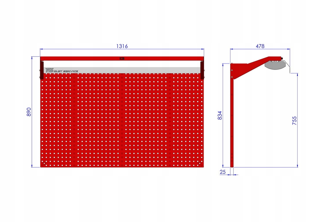 Metalowa Tablica narzędziowa na ścianę N140-04 Kod producenta N140-04