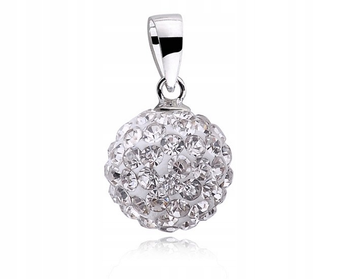 

Wisior Kulka Kula Ball Shamballa Swarovski Srebro