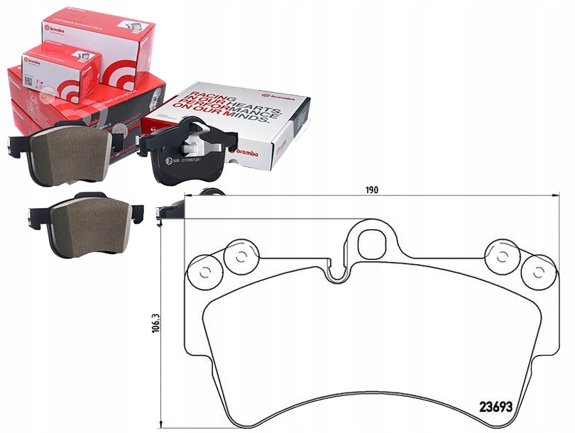 комплект датчик износа тормозных колодок Brembo 7L0698151A 7L06