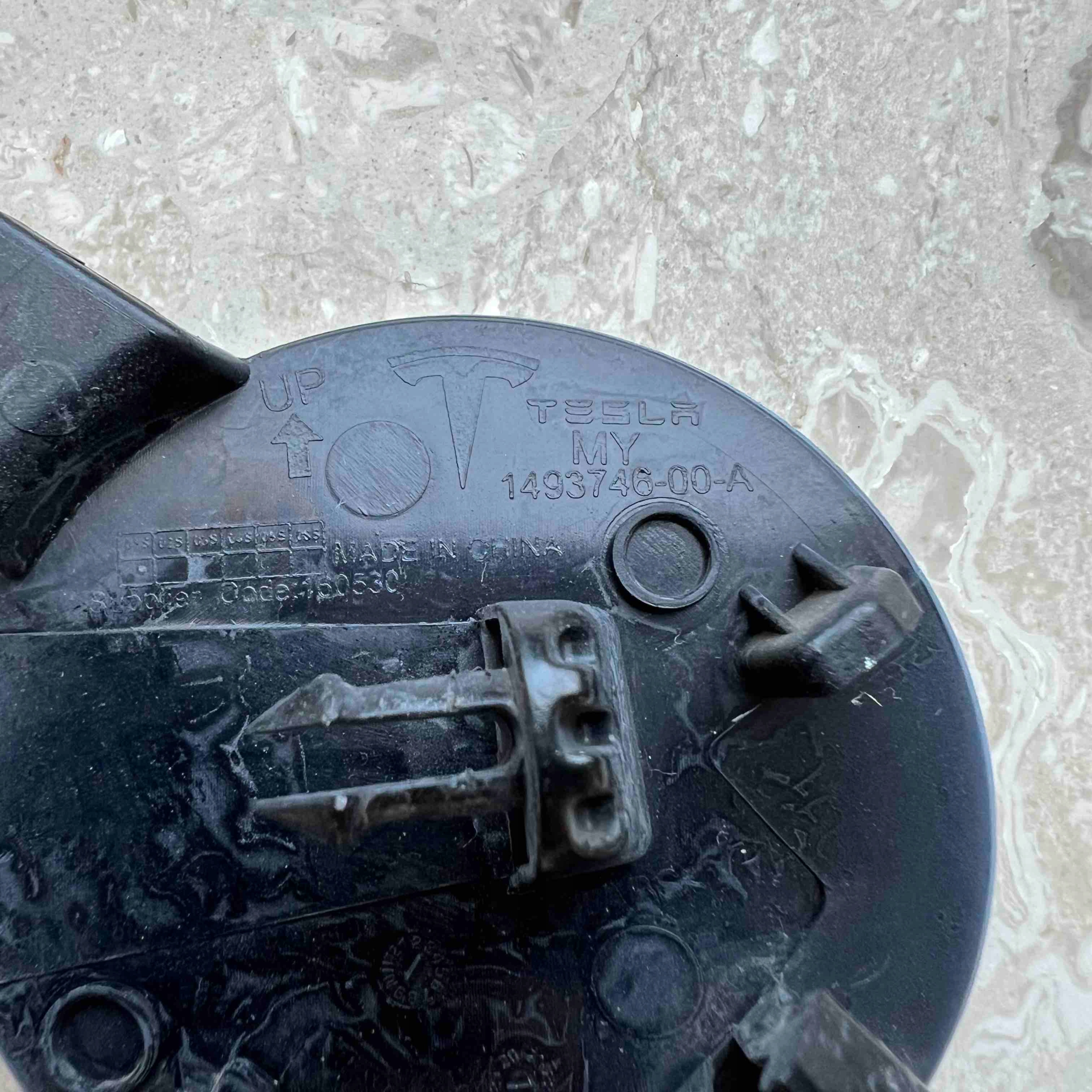 TESLA MODEL Y 2020-> towing hook cap bumper front 1493746-00-A
