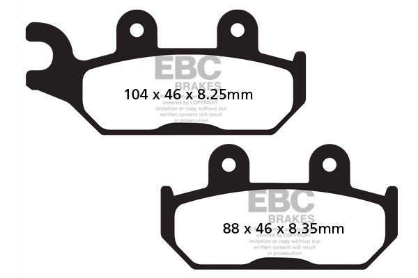 Brzdové doštičky Ebc SXR645HH Side By Side Race Formula (súprava na 1 kotúč)