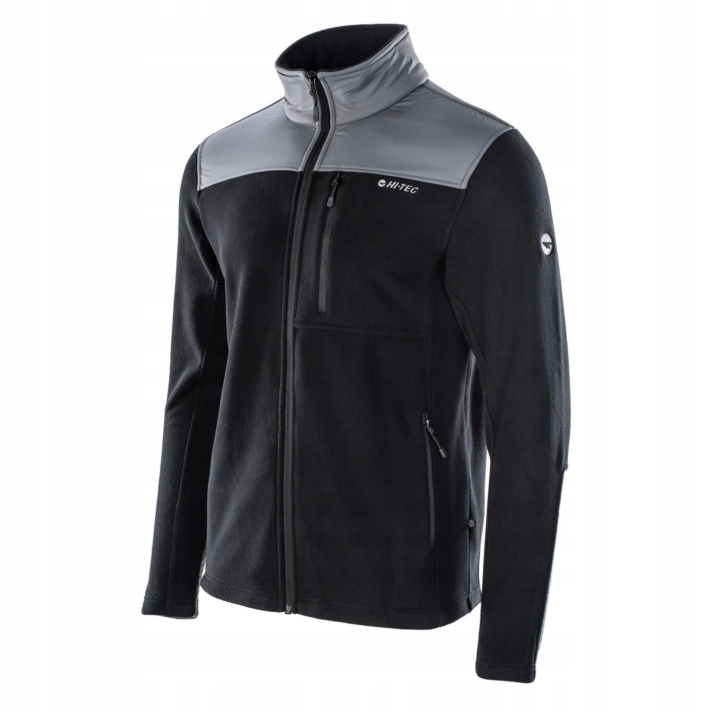 Bluza Polarowa Sportowa Męski Polar Czarny Hi-tec Hanis L 350g