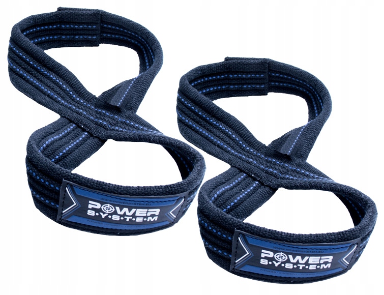 PASKI DO CIĄGÓW FIGURE 8 STRAPS BLACK/BLUE L/XL