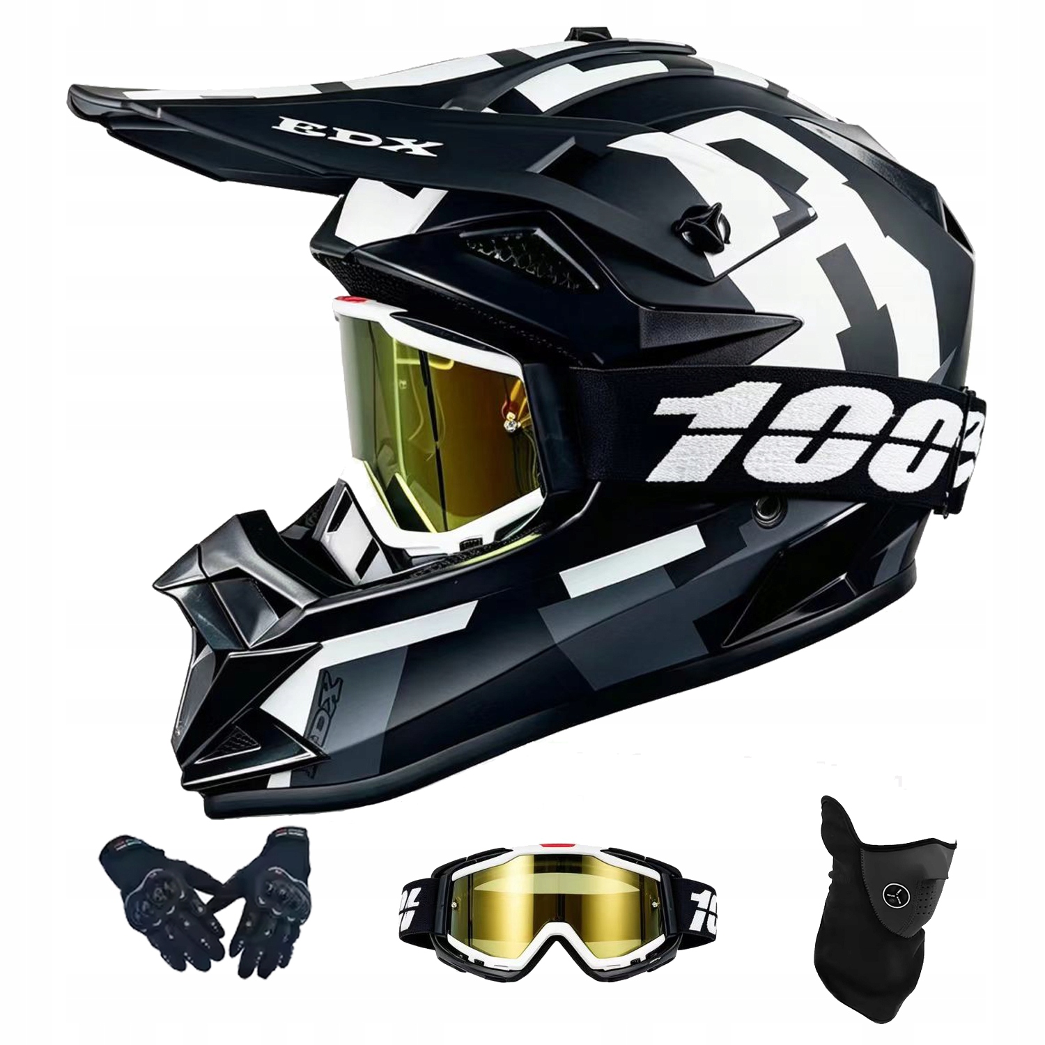 Helma Na Elektrickou Koloběžku Cross Enduro Quad Bmx Helma Brýle Rukavice L