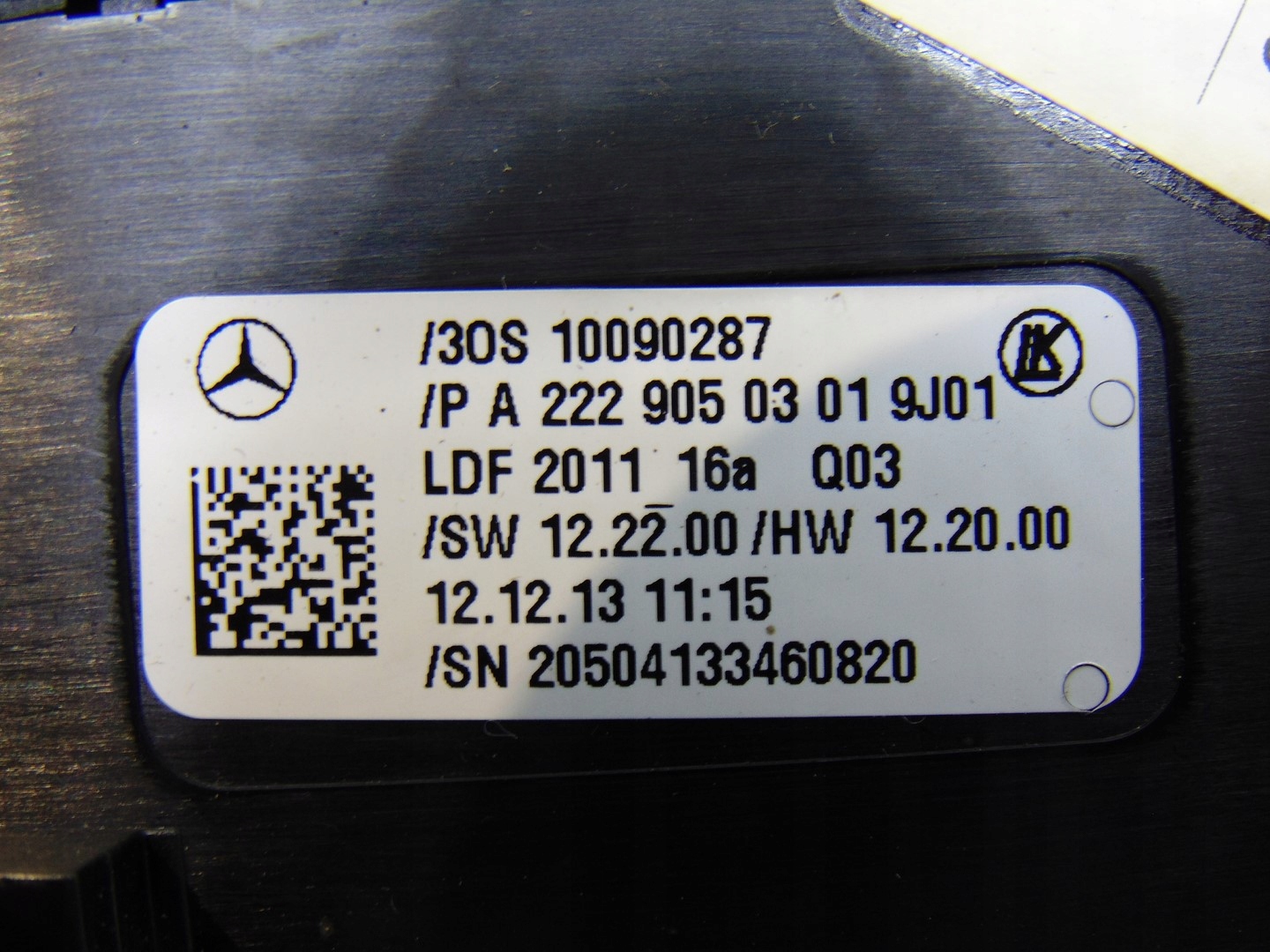 Schalter PANEL SITZ links MERCEDES S W222 13