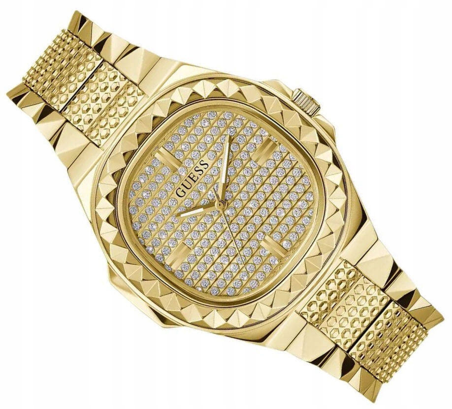 Pánské Elegantní Zlaté Hodinky Guess Rebellious Gent GW0622G1 50M