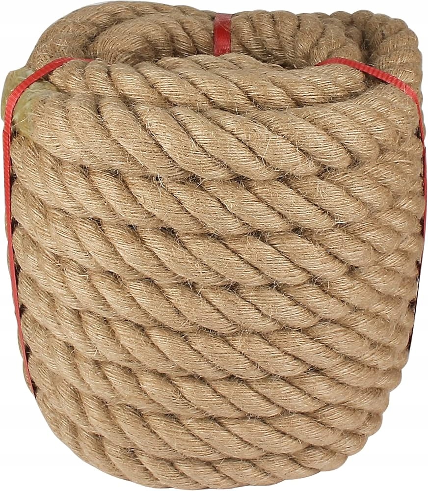 Jutové lano Premium 32 mm × 30 m. Silné, dekorativní, bez zápachu!