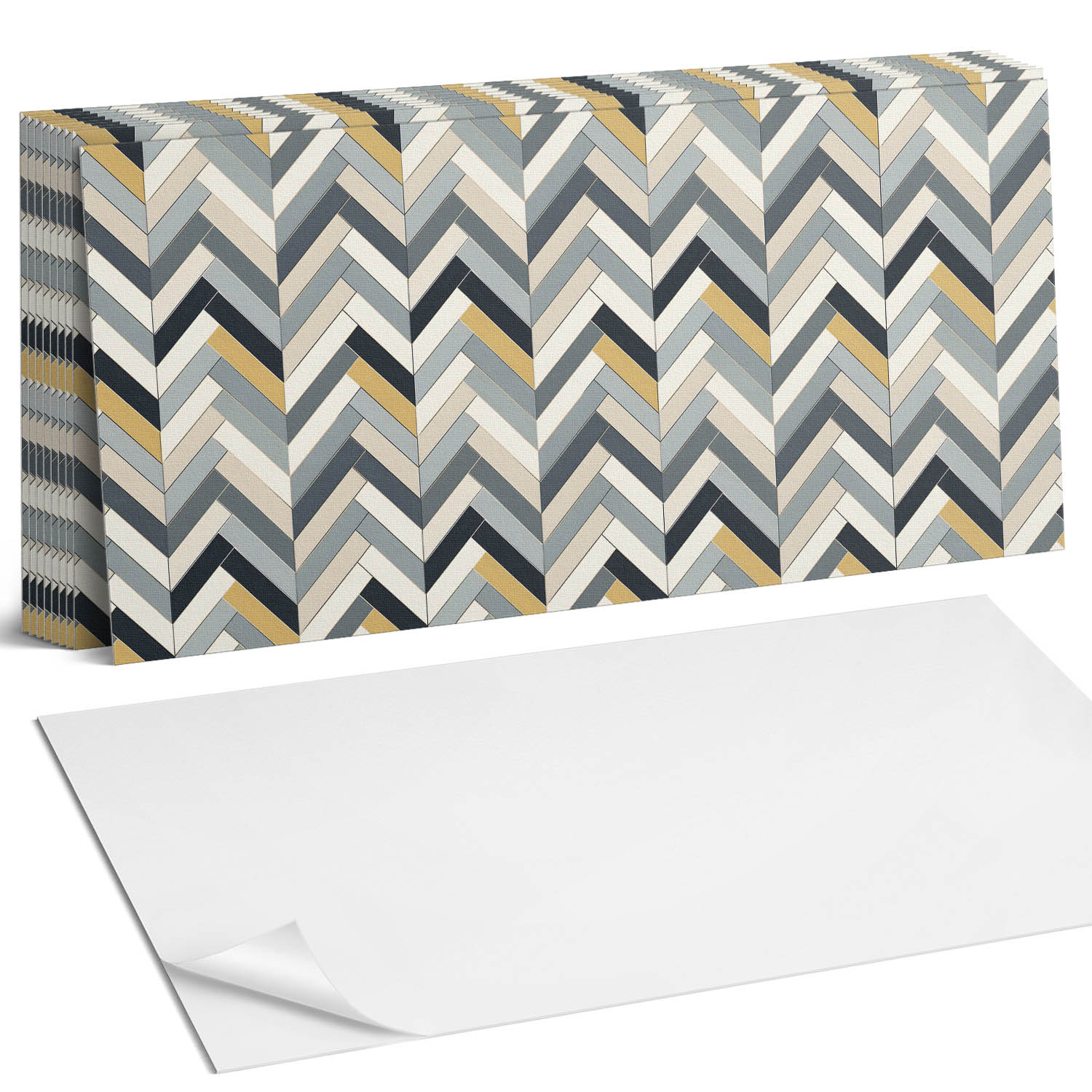Sada vinylových dlaždic Jednoduchá montáž Elegance v jedle 10 x 40 x 20 cm