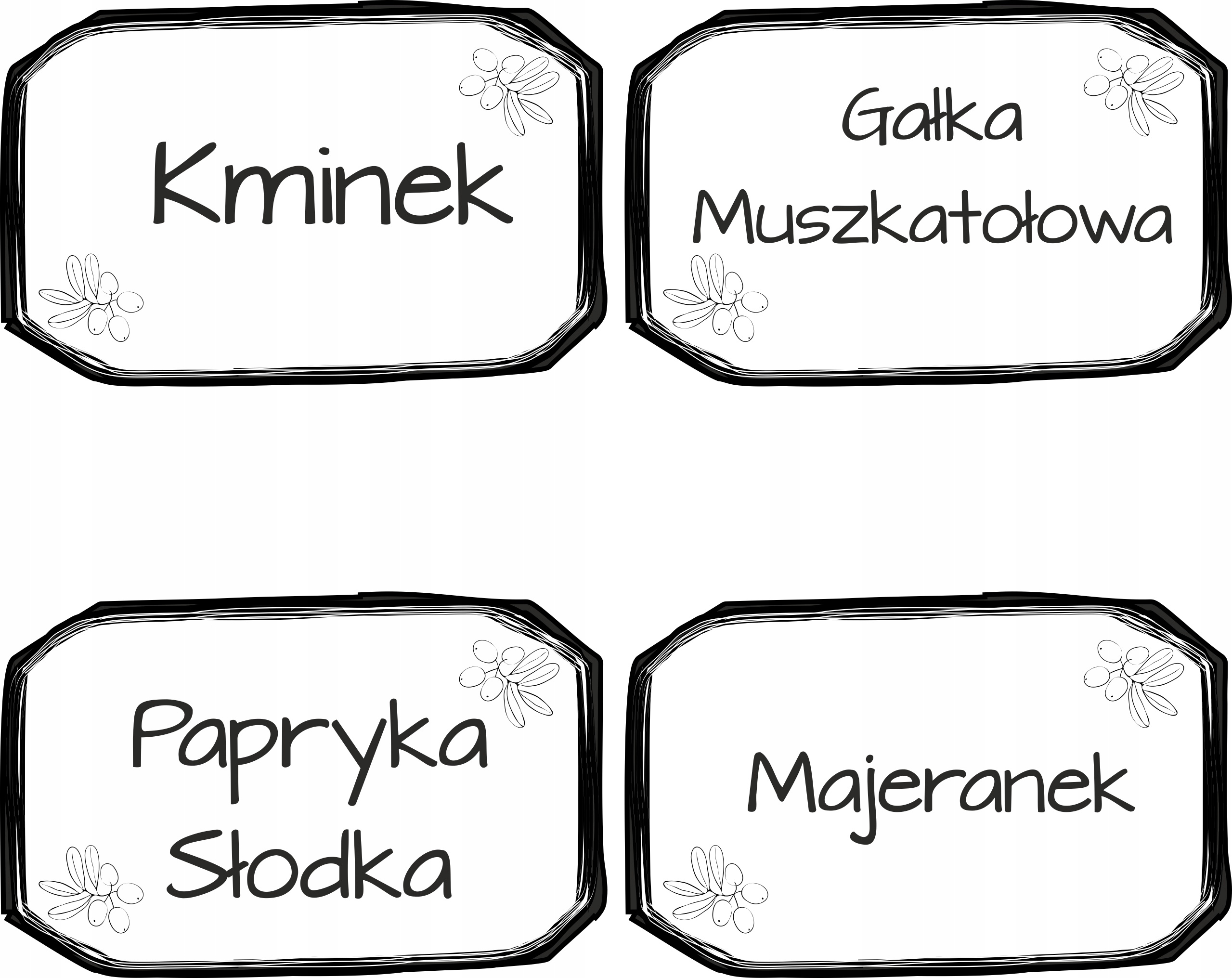 

Zestaw Etykiety Zdjęcia na Słoiki Przyprawy41x26mm