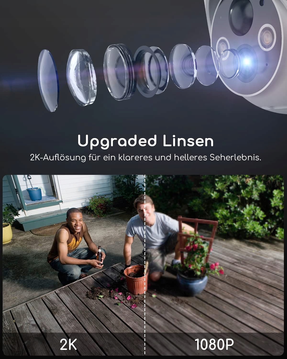 KAMERA ZEWNĘTRZNA OBROTOWA IP WIFI HD 2K 3MP 1296P Marka COOAU