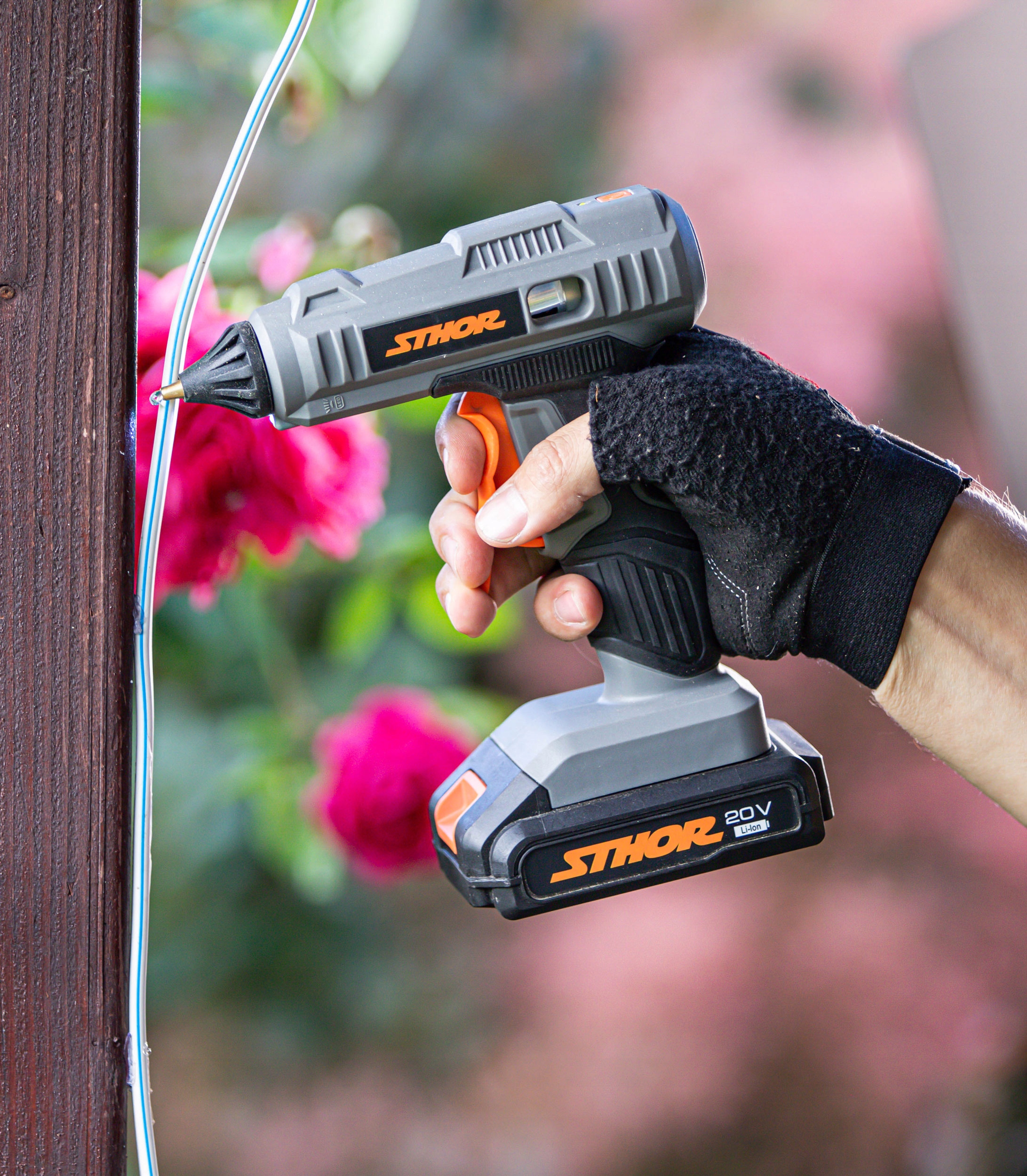 Pistolet do kleju Sthor 78155 11 200 °C Zasilanie akumulatorowe