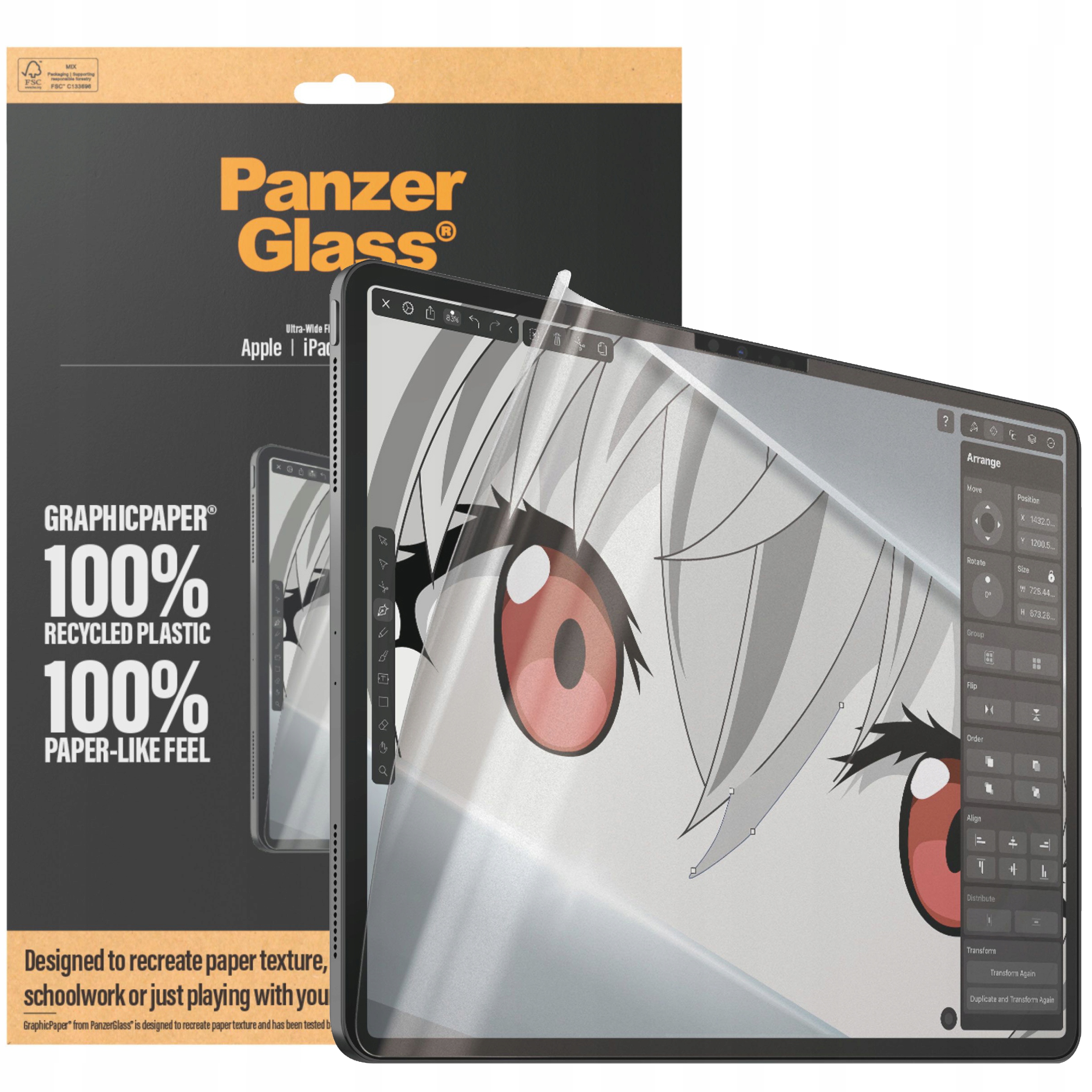 Fólie PanzerGlass pro iPad Pro 13" M5/M4, Air 13" M4/M3/M2, výkonná, na displej