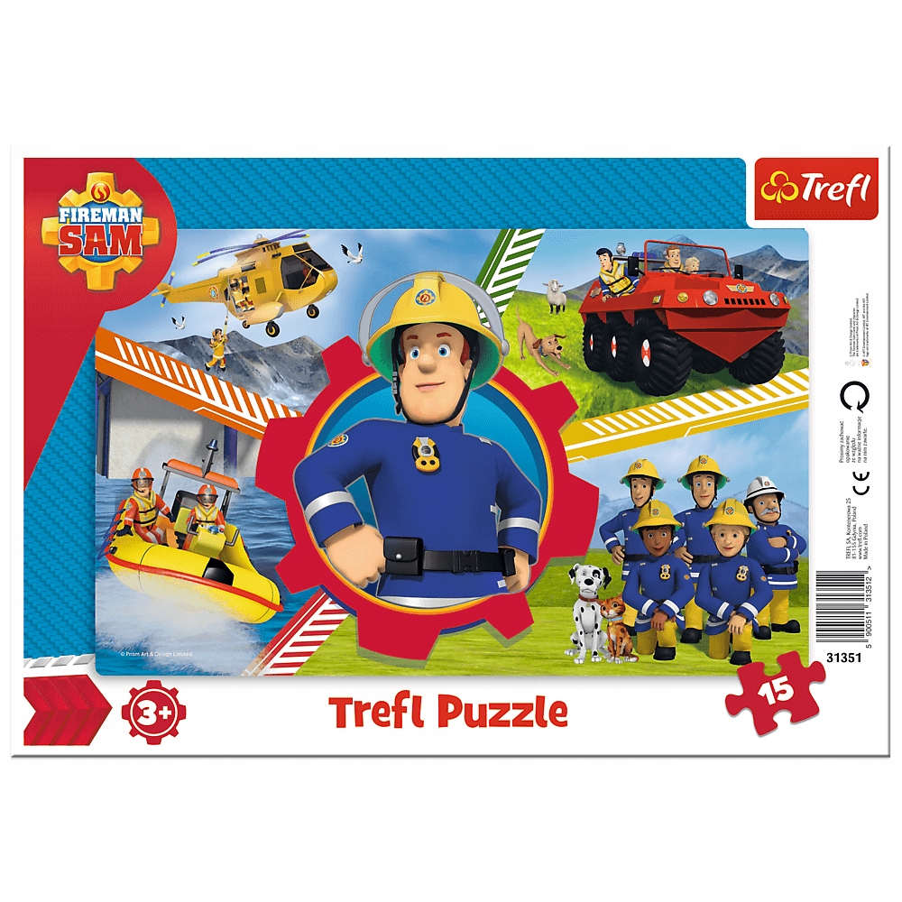 

Puzzle Ramkowe 15 elementów Strażak Sam