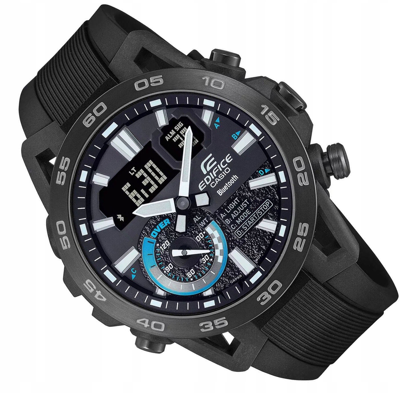 Černé Pánské Vodotěsné Hodinky Casio Edifice Bt WR100 ECB-40PB -1AEF