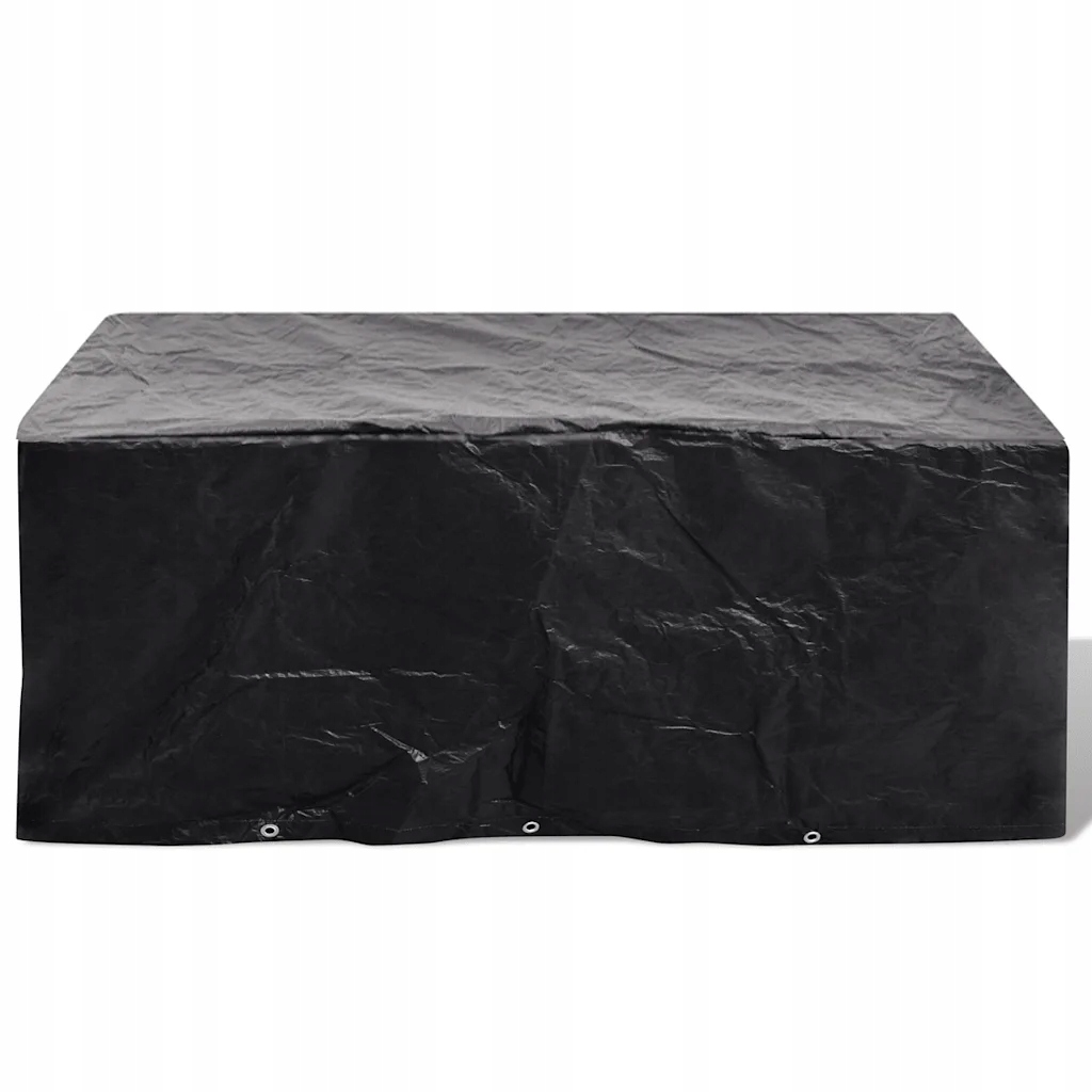 Obal na ratanový zahradní nábytek 240 x 140 x 90 cm, černý, odolný vůči Uv záření
